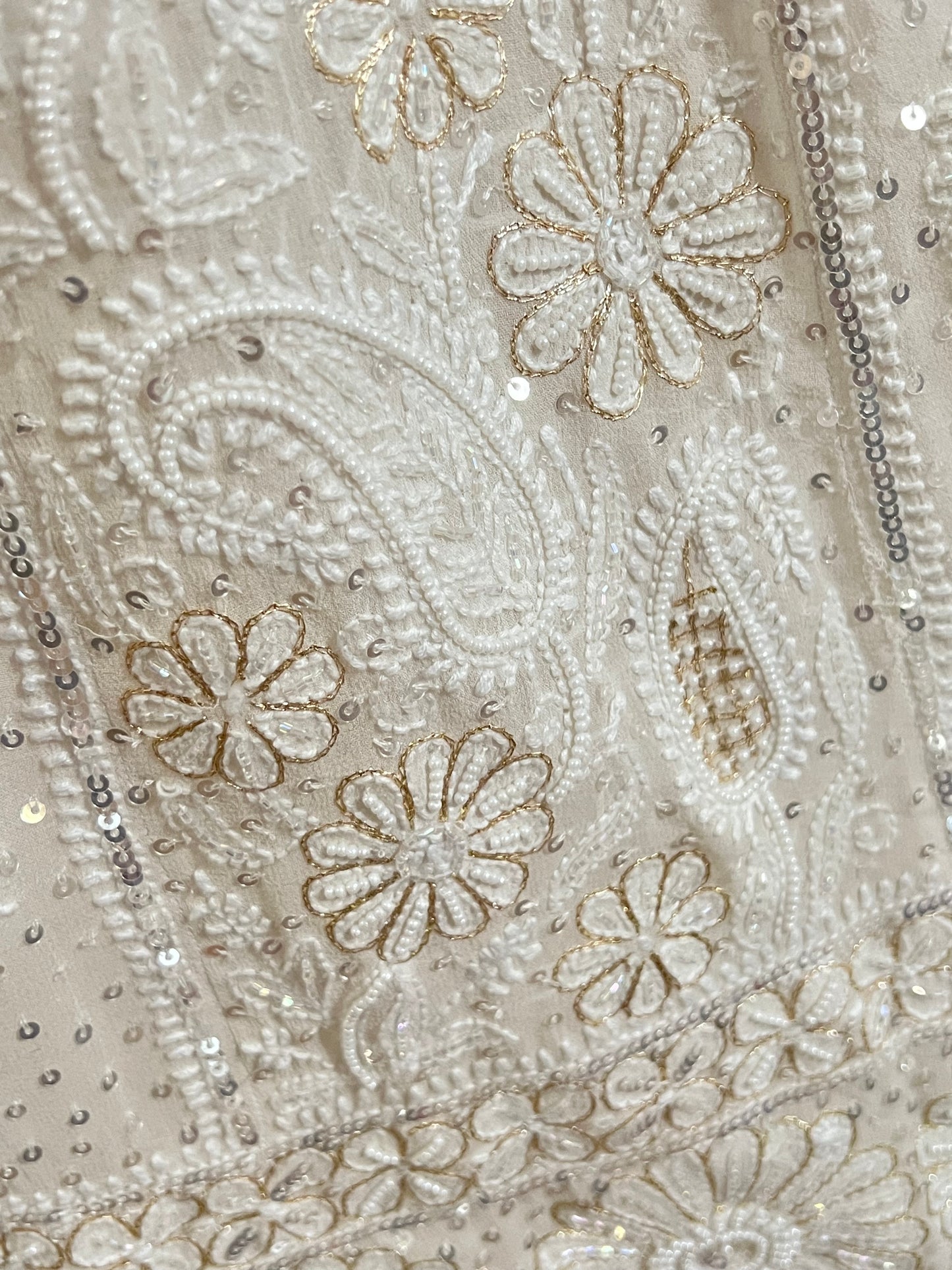 Anarkali with Chikankari and Embellishments