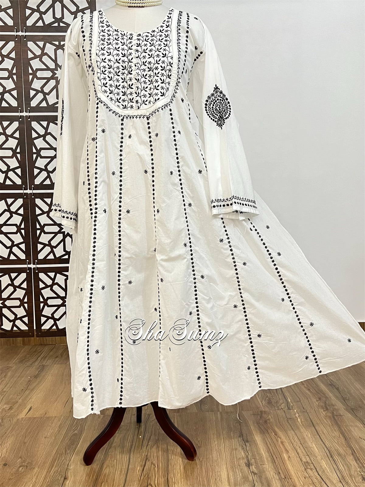 Lily White Cambric Anarkali