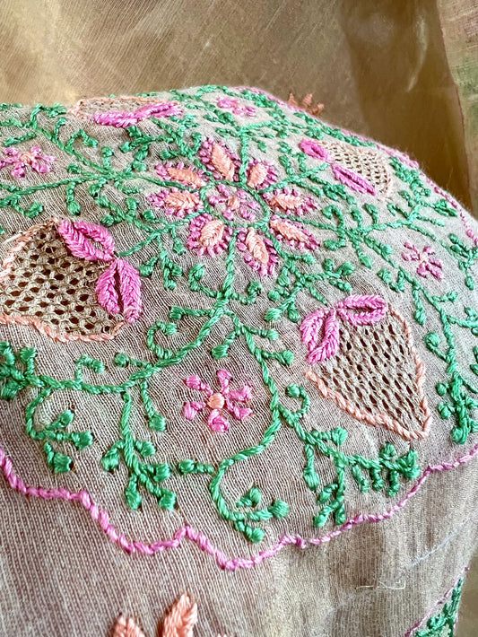 Tissue Chanderi Silk Anarkali – Handcrafted Elegance of 28 Kalis