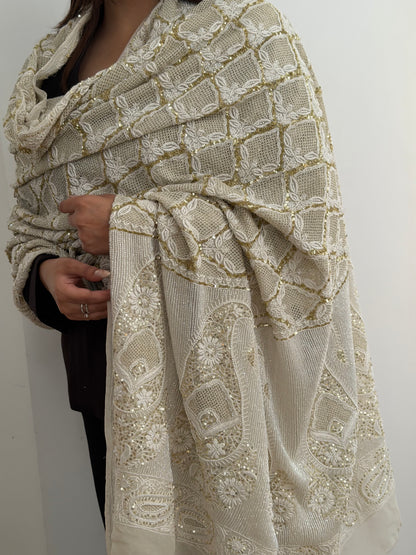 The Heirloom Edit Hand-Crafted Chikankari & Kasab Jaali Dupatta