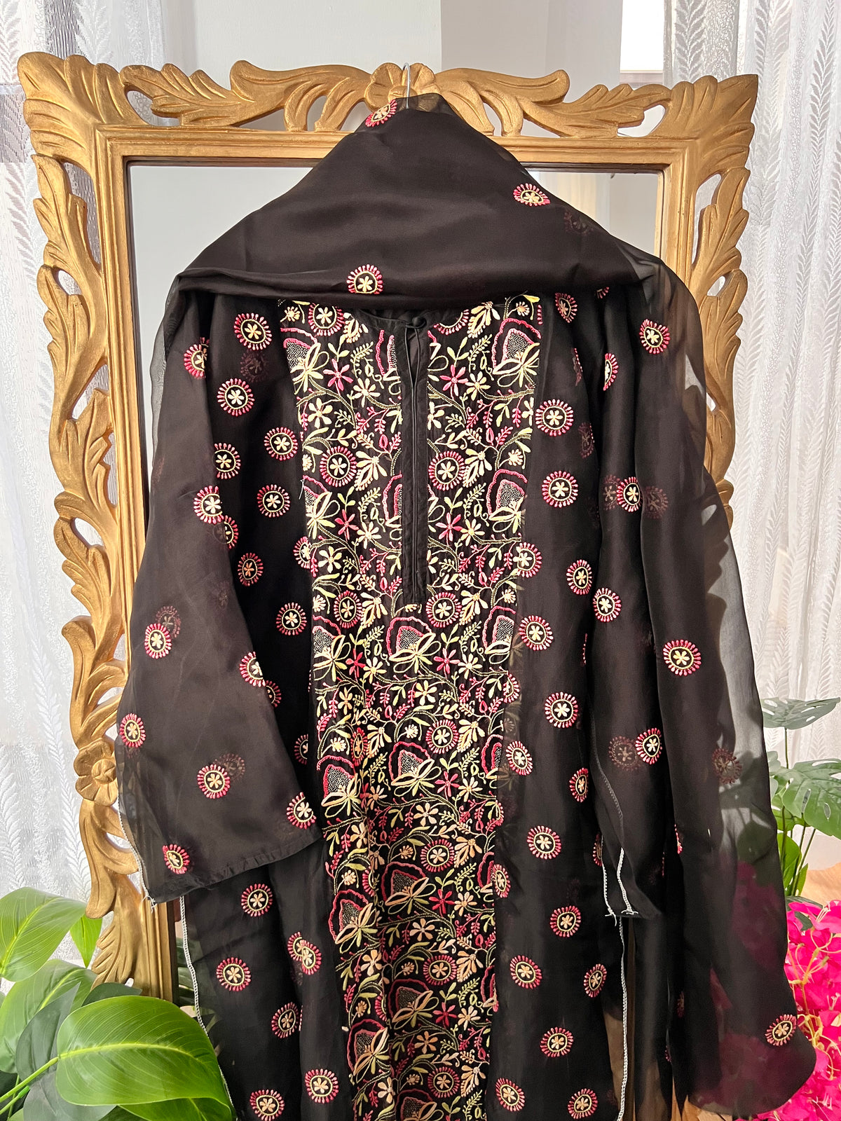 Black organza