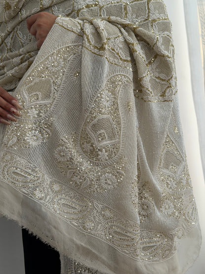 The Heirloom Edit Hand-Crafted Chikankari & Kasab Jaali Dupatta